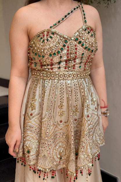 Gaura Stone Embellished Indowestern Outfit