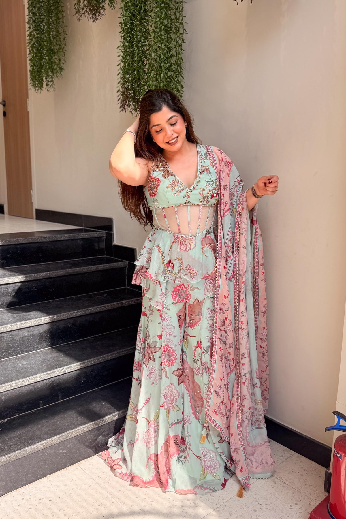 Mysha Floral Printed Garara Set