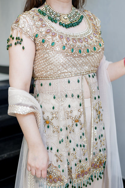 Zarmin Hand Embroidered Garara Set